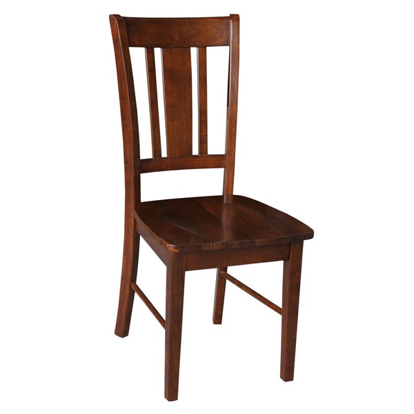 International Concepts San Remo Splatback Chair, Espresso - C581-10