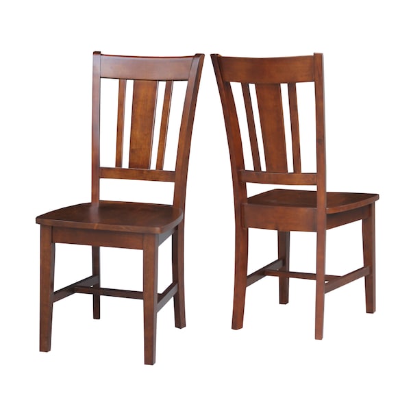 International Concepts San Remo Splatback Chair, Espresso - C581-10