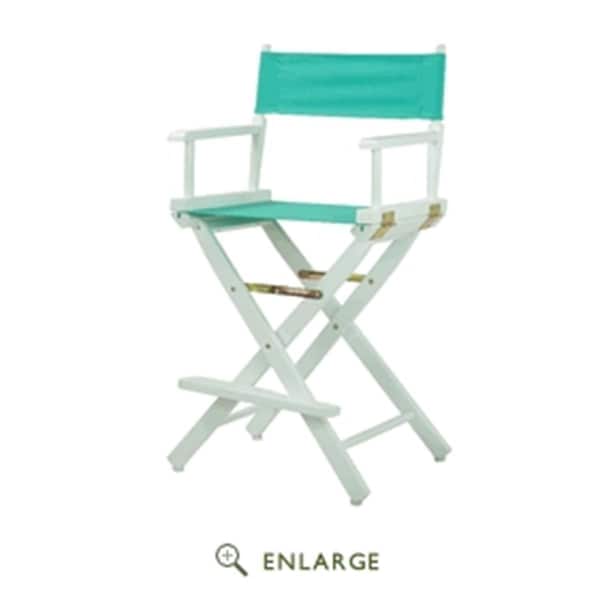 Casual Home Casual Home 220-01-021-17 24 in. Directors Chair White Frame with Teal Canvas - 220-01/021-17