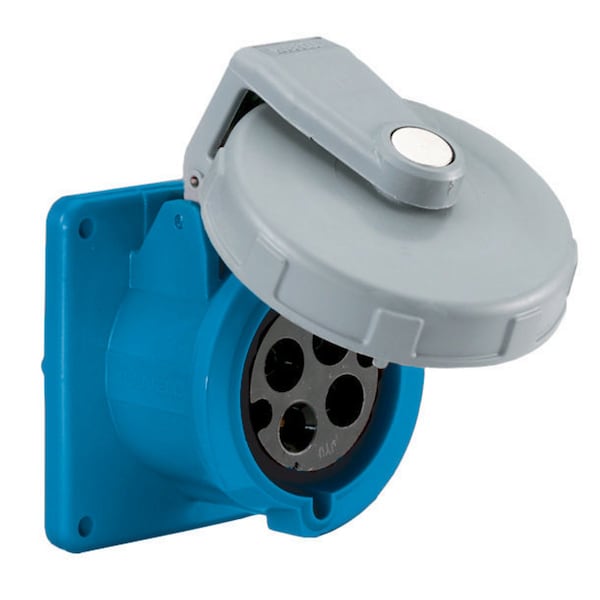 Hubbell IEC Pin and Sleeve Receptacle, 100A, 250V - HBL4100R9W