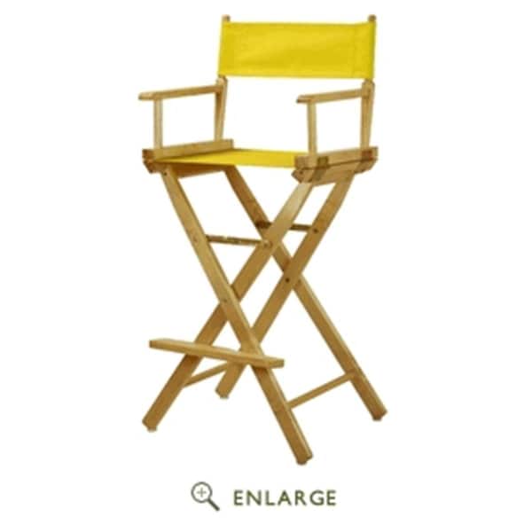 Betterbeds 230-00-021-14 30 in. Directors Chair Natural Frame with Yellow Canvas - BE4257583
