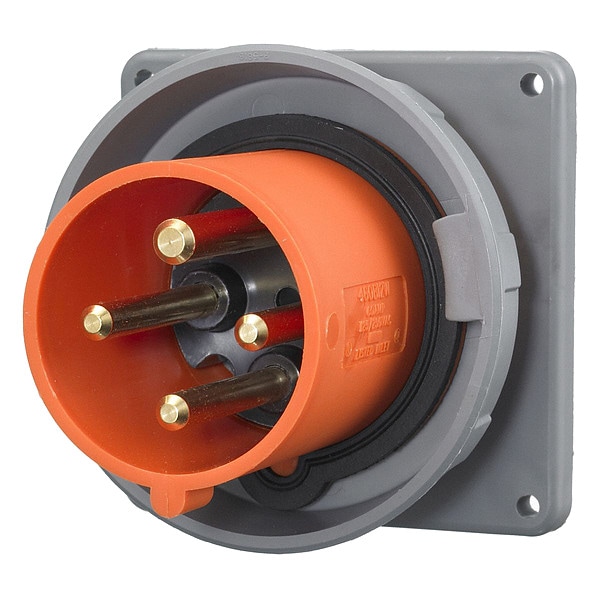 Hubbell IEC Pin and Sleeve Inlet, 100A, 125/250V - HBL4100B12W