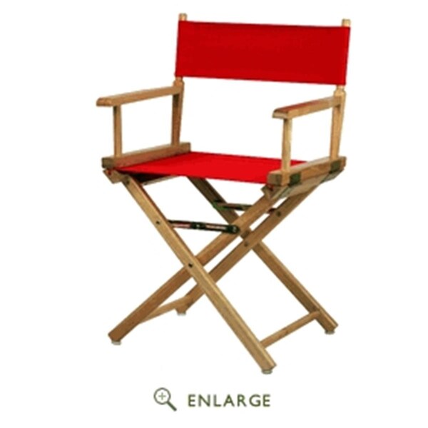 Casual Home Casual Home 200-00-021-11 18 in. Directors Chair Natural Frame with Red Canvas - 200-00/021-11