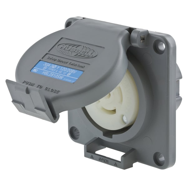 Hubbell 30A Watertight Twist-Lock Receptacle 4P 5W 120/208VAC - HBL2810SW