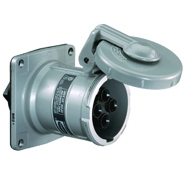 Hubbell Pin and Sleeve Receptacle, 60A, 600VAC - HBL460RS2W