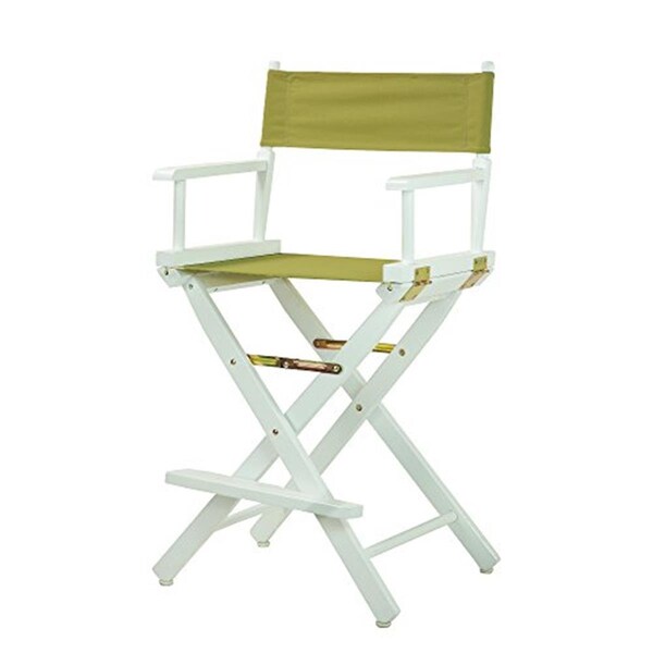 Betterbeds 220-01-021-100 24 in. Directors Chair White Frame with Olive Canvas - BE2691152
