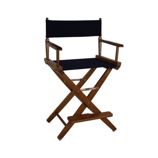 Doba-Bnt 206-24-032-10 24 in. Extra-Wide Premium Directors Chair, Oak Frame with Navy Color Cover - SA2691193