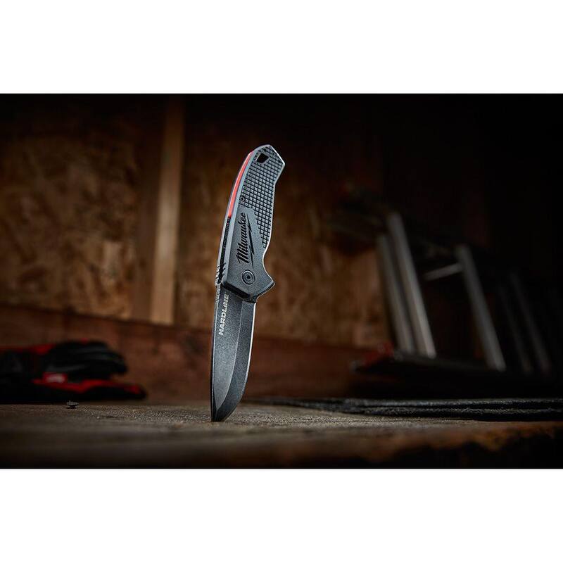 Milwaukee 3 in. Hardline D2 Steel Smooth Blade Pocket Folding Knife & 2.5 in. Hardline D2 Steel Smooth Blade Pocket Folding Knife - 48-22-1994-48-22-1997