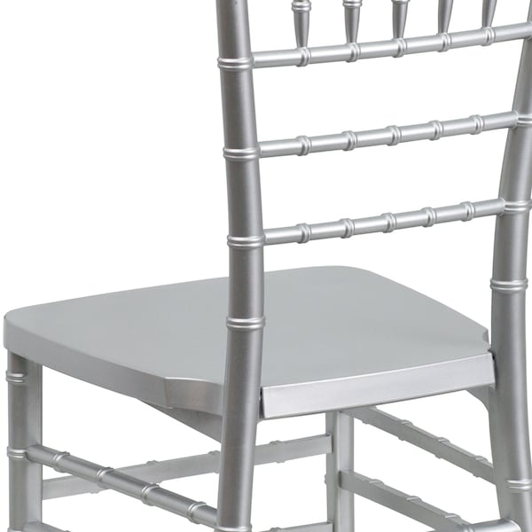 Flash Furniture Hercules Premium Chiavari Chair, 15-3/4 in W 18-1/2" L 36-1/2" H - LE-SILVER-GG
