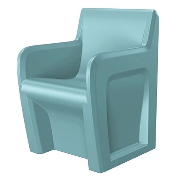 Cortech Sentinel Arm Chair, Black/Titanium Seat, Blue/Gray Back, 24" W 24" L 33" H, Fixed, Polyethylene Seat - 106484BGS