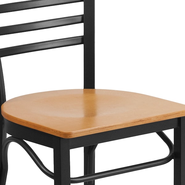 Flash Furniture Hercules Restaurant Chair, 17 in W 19-1/2" L 31-3/4" H - XU-DG6Q6B1LAD-NATW-GG