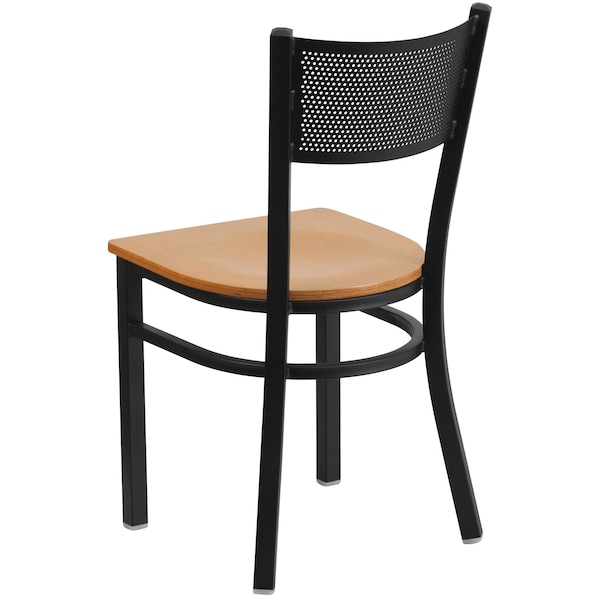 Flash Furniture Hercules Restaurant Chair, 17-1/4 in W 20" L 33-1/4" H - XU-DG-60115-GRD-NATW-GG