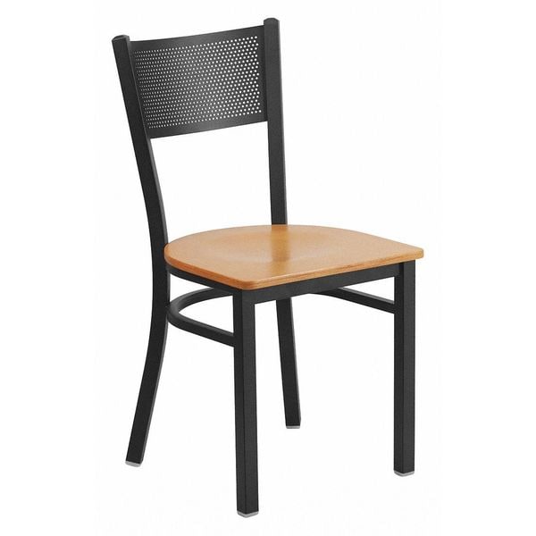 Flash Furniture Hercules Restaurant Chair, 17-1/4 in W 20" L 33-1/4" H - XU-DG-60115-GRD-NATW-GG