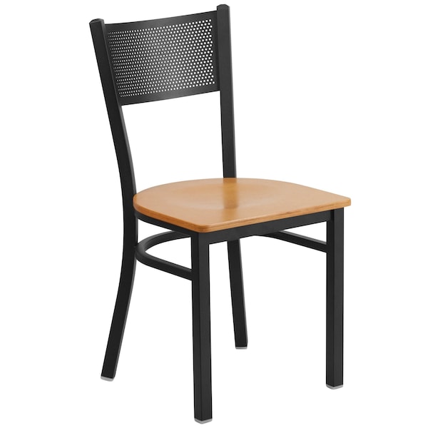 Flash Furniture Hercules Restaurant Chair, 17-1/4 in W 20" L 33-1/4" H - XU-DG-60115-GRD-NATW-GG