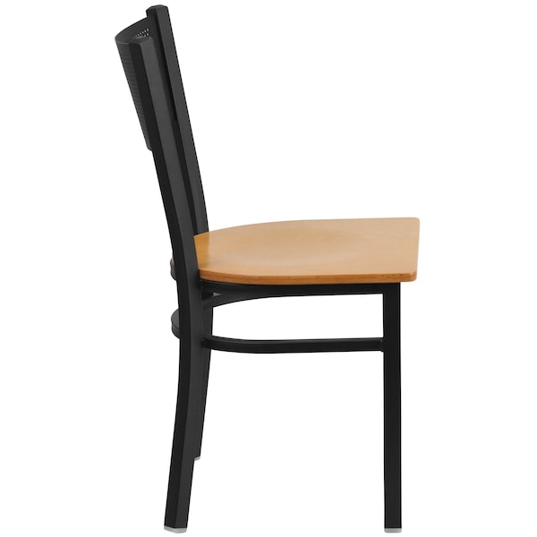 Flash Furniture Hercules Restaurant Chair, 17-1/4 in W 20" L 33-1/4" H - XU-DG-60115-GRD-NATW-GG