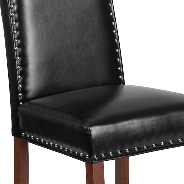 Flash Furniture Hercules Hampton Hill Parsons Chair, 19-1/2 in W 26-3/4" L 38-1/2" H - QY-A13-9349-BK-GG