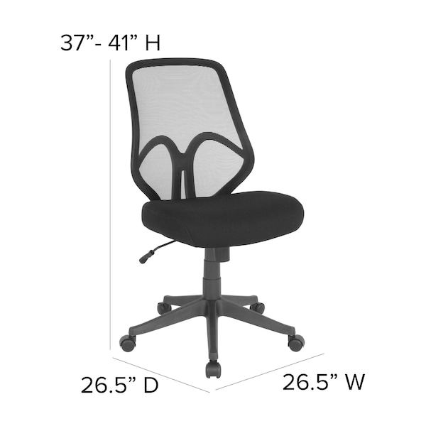 Flash Furniture Salerno Series High Back Black Mesh Offi - GO-WY-193A-BK-GG