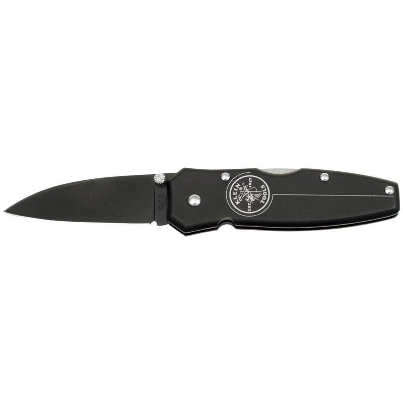 Klein Tools 2-1/2 in. Stainless Steel Drop Point Lockback Knife - 44001-BLK