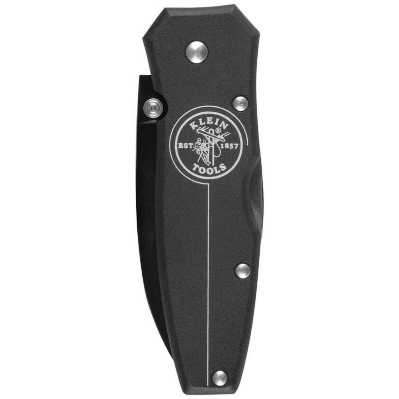 Klein Tools 2-1/2 in. Stainless Steel Drop Point Lockback Knife - 44001-BLK