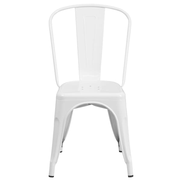 Flash Furniture Contemporary Chair, White Back, 18 in W 20" L 33" H - CH-31230-WH-GG