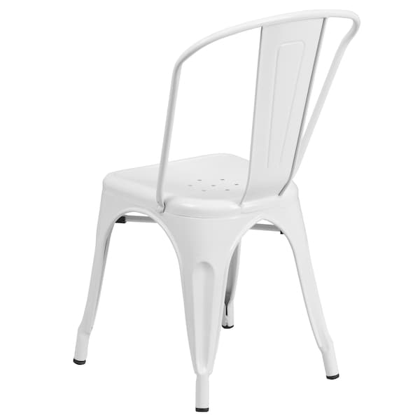 Flash Furniture Contemporary Chair, White Back, 18 in W 20" L 33" H - CH-31230-WH-GG