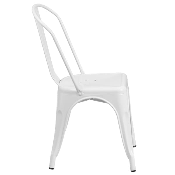 Flash Furniture Contemporary Chair, White Back, 18 in W 20" L 33" H - CH-31230-WH-GG