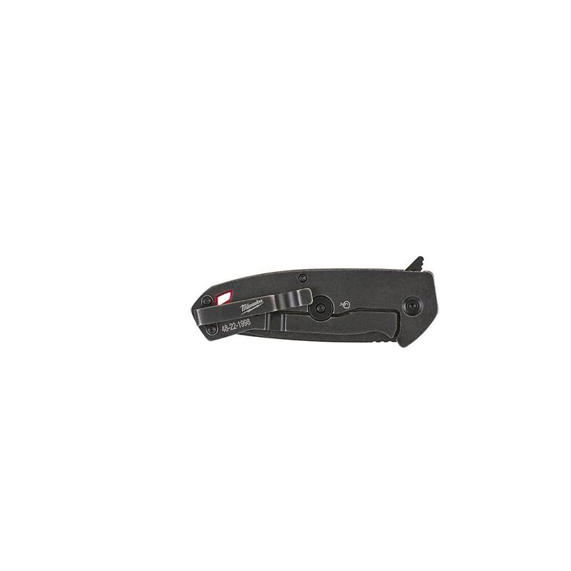 Milwaukee 3 in. Hardline D2 Steel Serrated Blade Pocket Folding Knife & 2.5 in Hardline D2 Steel Smooth Blade Pocket Folding Knife - 48-22-1998-48-22-1997