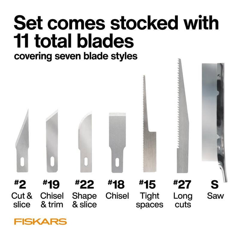 Fiskars Heavy-duty Utility Knife Set with 11 Blades - 165190-1006