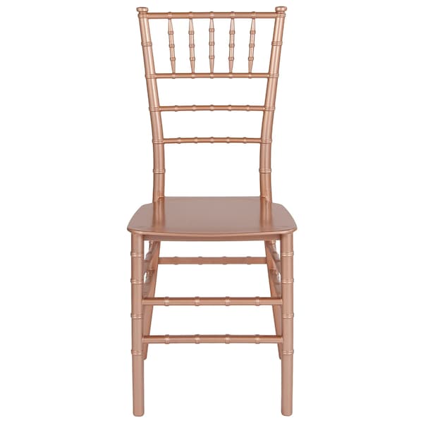 Flash Furniture Hercules Rose Gold Resin Chiavari Chair, 35" H, Hercules Series - LE-ROSE-M-GG