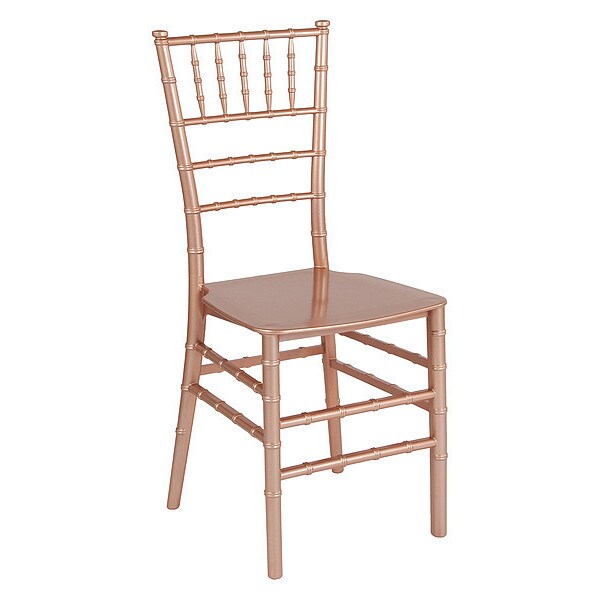 Flash Furniture Hercules Rose Gold Resin Chiavari Chair, 35" H, Hercules Series - LE-ROSE-M-GG