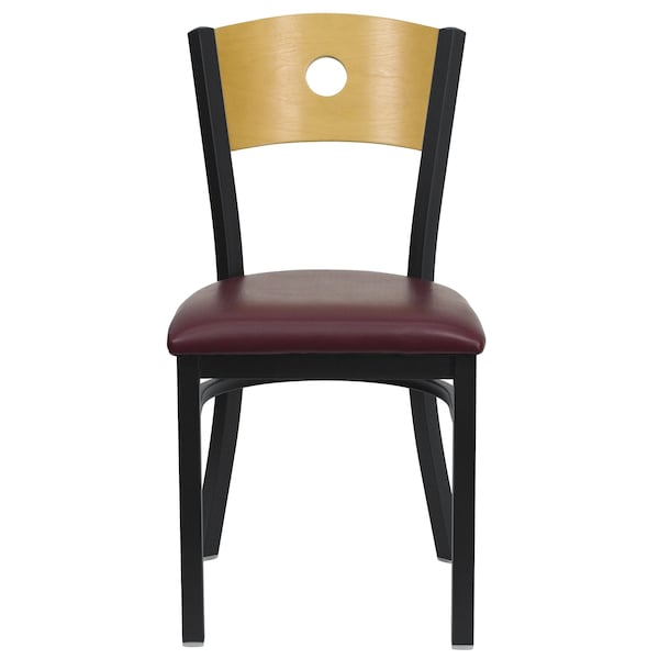 Flash Furniture Hercules Restaurant Chair, 16-1/4 in W 21-1/2" L 32-3/4" H, Vinyl Seat - XU-DG-6F2B-CIR-BURV-GG