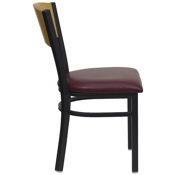 Flash Furniture Hercules Restaurant Chair, 16-1/4 in W 21-1/2" L 32-3/4" H, Vinyl Seat - XU-DG-6F2B-CIR-BURV-GG