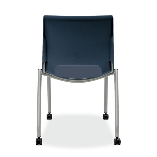 Hon Motivate Four-Leg Stacking Chair, Up to 300 lbs, 18 in. Seat Height, 2PK - HMG1.N.S.RE.PLAT