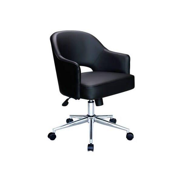 Boss Office Products Black Caressoftplus Hospitality Chair - B486C-BK