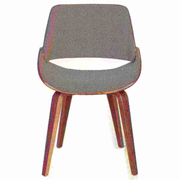 Lumisource Fabrizzi Dining/Accent Chair in Walnut and Grey Fabric - CH-FBZZNL WL+GY
