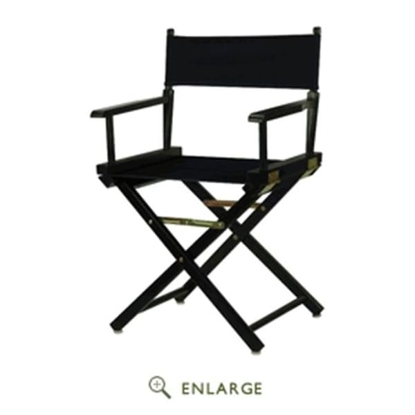 Casual Home Casual Home 200-02-021-10 18 in. Directors Chair Black Frame with Navy Blue Canvas - 200-02/021-10