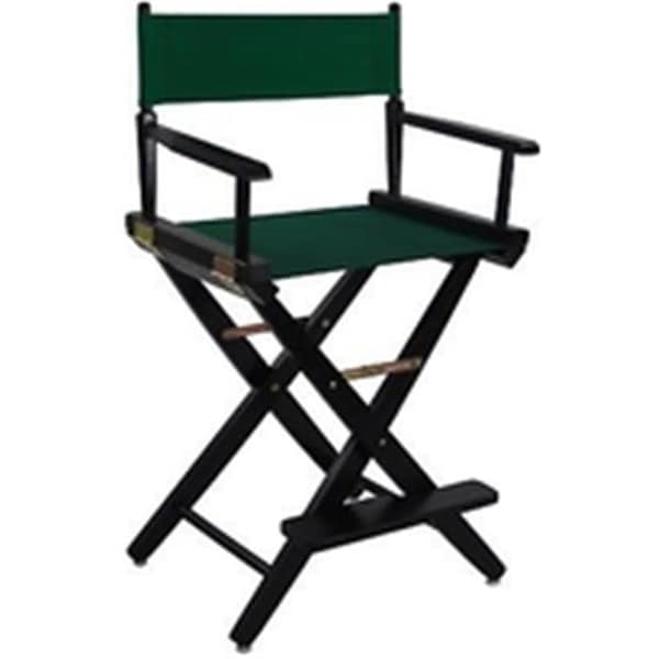 American Trail American Trails 206-22-032-32 24 in. Extra-Wide Premium Directors Chair; Black Frame with Hunter Green Color Cover - 206-22/032-32