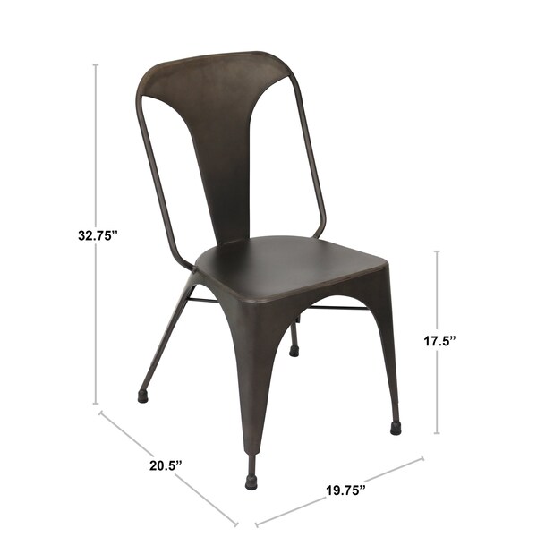 Lumisource Austin Dining Chair in Matte Grey, PK 2 - DC-TW-AU GY2