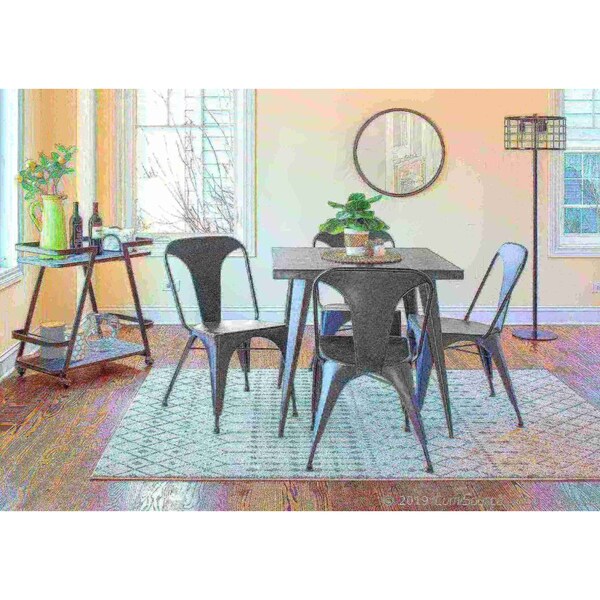 Lumisource Austin Dining Chair in Matte Grey, PK 2 - DC-TW-AU GY2