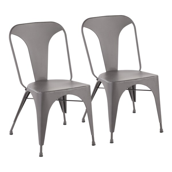 Lumisource Austin Dining Chair in Matte Grey, PK 2 - DC-TW-AU GY2