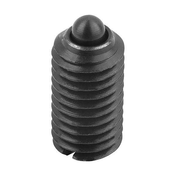 Kipp Spring Plunger Standard Spring Force D=1/4-20, L=14, Steel, Comp: Pin Steel - K0313.A2
