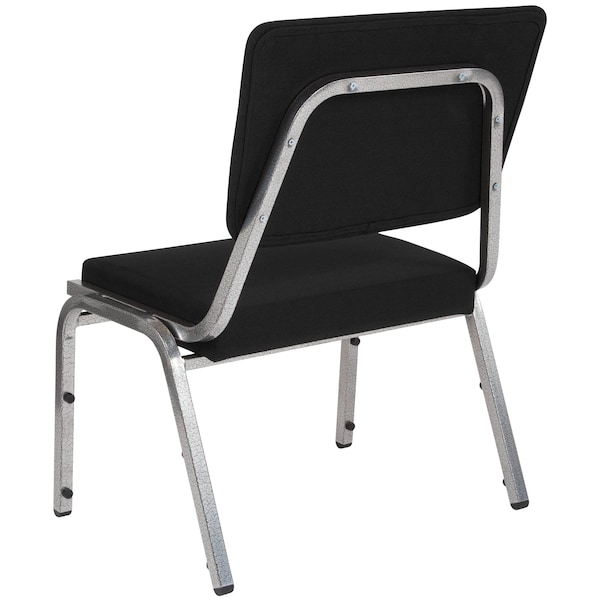 Flash Furniture 4 Pack HERCULES Series 1000 lb. Rated Black Antimicrobial Fabric Bariatric Medical Reception Chair with 3/4 Panel Back - 4-XU-DG-60442-660-2-BK-GG