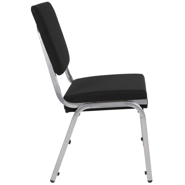 Flash Furniture 4 Pack HERCULES Series 1000 lb. Rated Black Antimicrobial Fabric Bariatric Medical Reception Chair with 3/4 Panel Back - 4-XU-DG-60442-660-2-BK-GG
