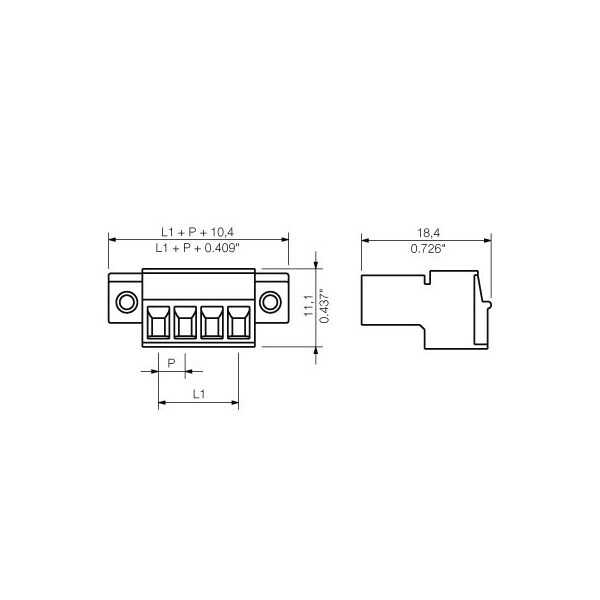 Weidmuller Barrier Strip Terminal Block, 1.5Mm2, 1 Row(S), 1 Deck(S) - 1970940000