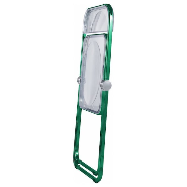 Leisuremod Lawrence Acrylic Folding Chair with Green Metal Frame, Green, 2PK - LFCL19G2