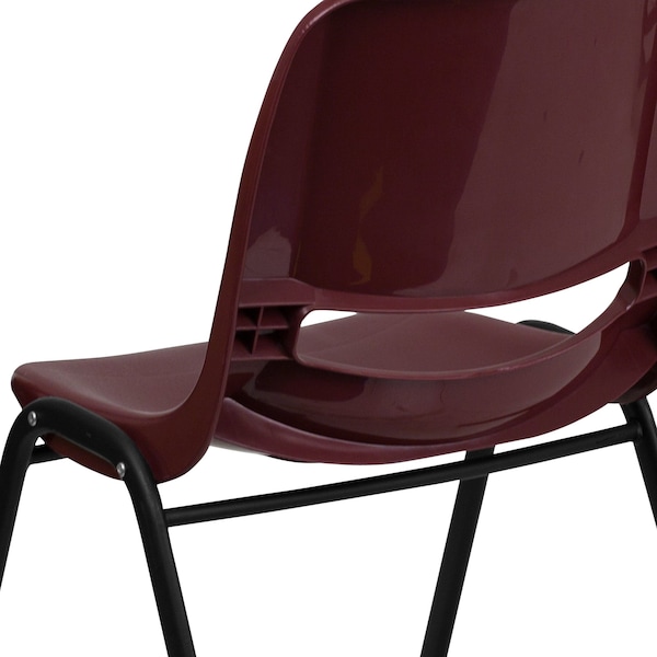 Flash Furniture Burgundy Plastic Stack Chair - 5-RUT-EO1-BY-GG