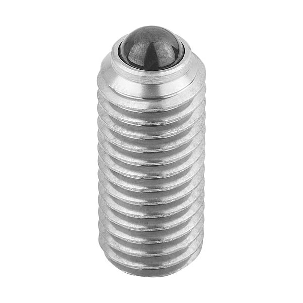 Kipp Spring Plunger, Hexagon Socket, Ceramic Ball, D=M12, L=26, Stainless Steel - K0610.12