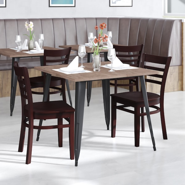 Flash Furniture Hercules Restaurant Chair, 17-1/4 in W 20" L 33-3/4" H - XU-DGW0005LAD-MAH-GG