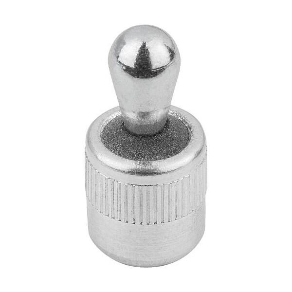 Kipp Lateral Spring Plunger, Spring Force With Seal D=10, D2= 10, L1=6, Aluminum, Pin: Steel - K0368.22056
