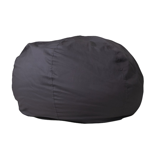 Flash Furniture Bean Bag Chair, Gray Back, 42 in W 42" L 19" H - DG-BEAN-LARGE-SOLID-GY-GG